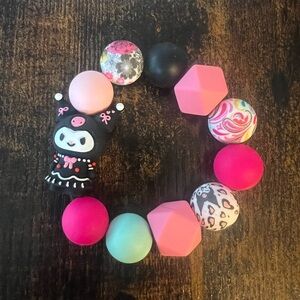 Colorful Beaded Bracelet with Cute Character Charm B97